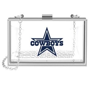 Dallas Cowboys clear acrylic clutch